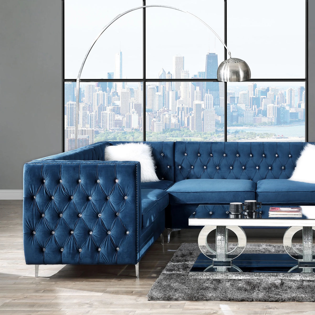 Blue Modular Wedge Upholstery D194