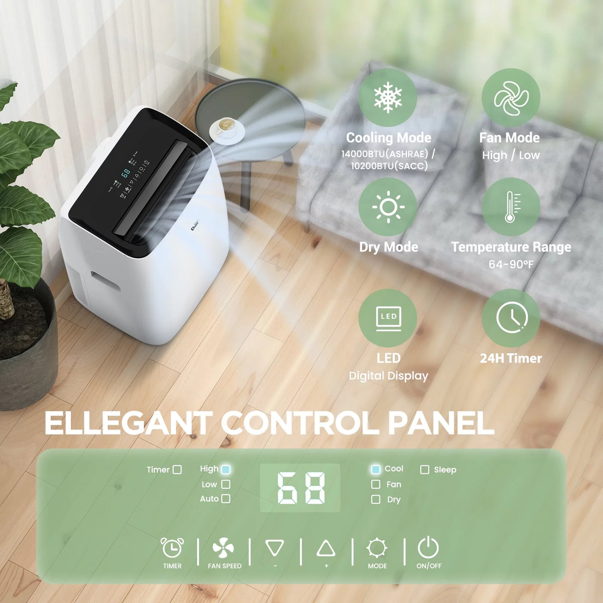 Wifi Portable Air Conditioner 8150BTU O301683