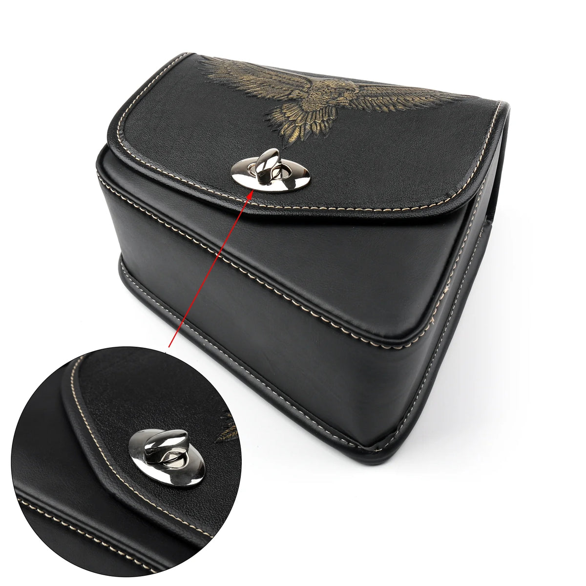 Leather Left Side Saddlebag For Sportster XL 883 XL 1200 J141684
