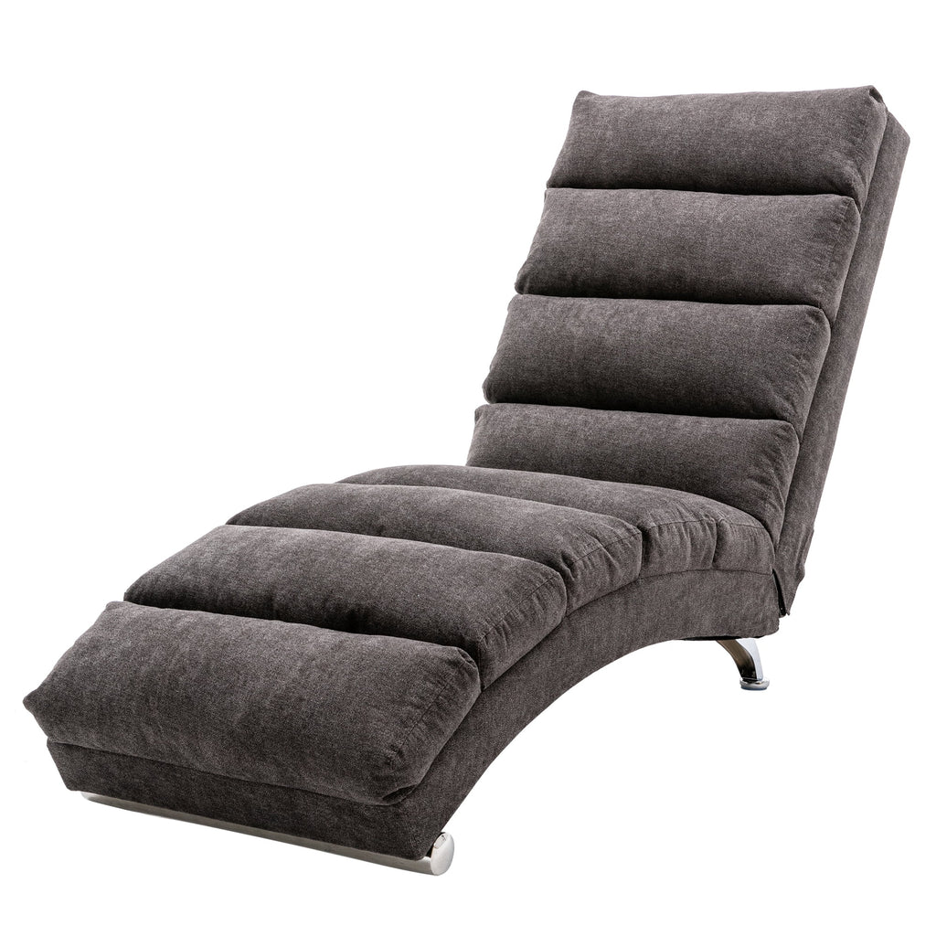 Dark Gray Linen Massage Recliner Chaise Chair O741