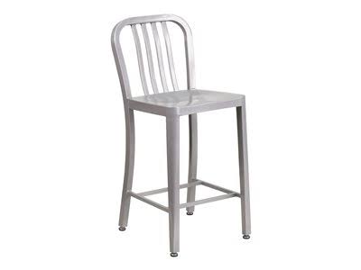 2 Pack Silver Metal Counter Height Stool I873