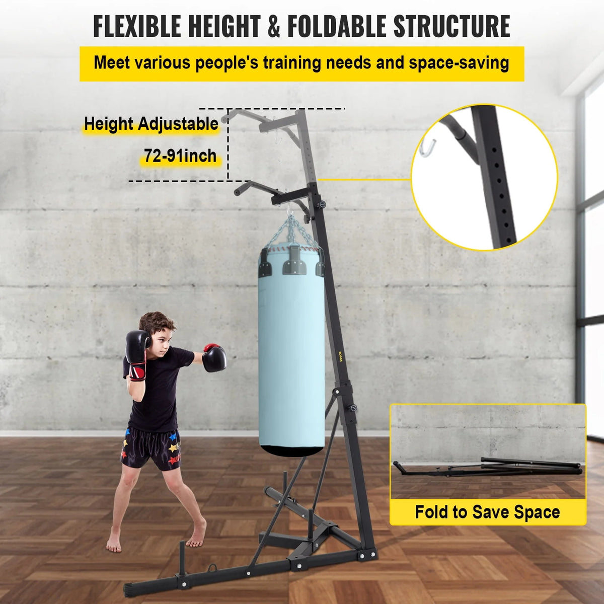 Foldable Height Adjustable Punching Bag Stand R20310