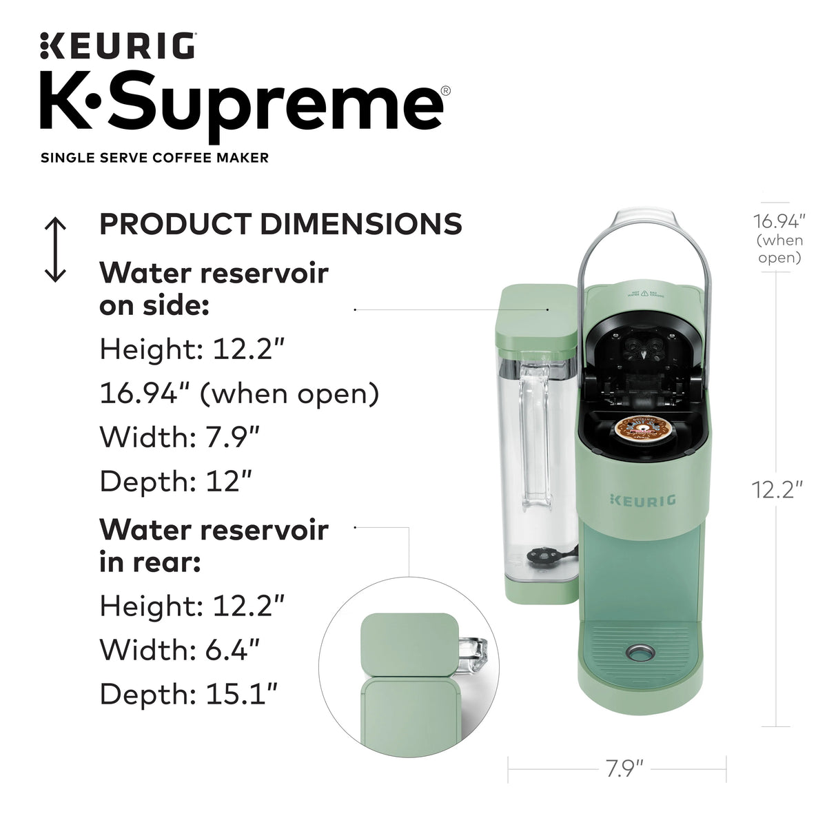 Black Single-Serve K-Cup Pod Coffee Maker P917291