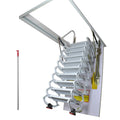 10.5ft Carbon Steel White Attic Ceiling Ladder Stairs T8622