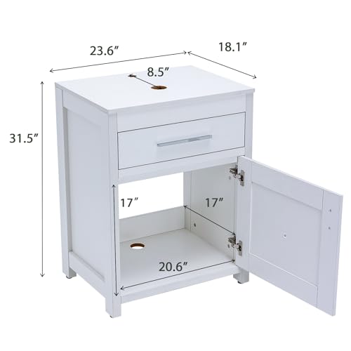 24 Inch Bathroom Vanity Sink Combo with Chrome Faucet F159531