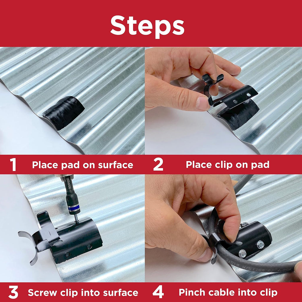 Metal Roof Heat Cable Clip 10 pack C213