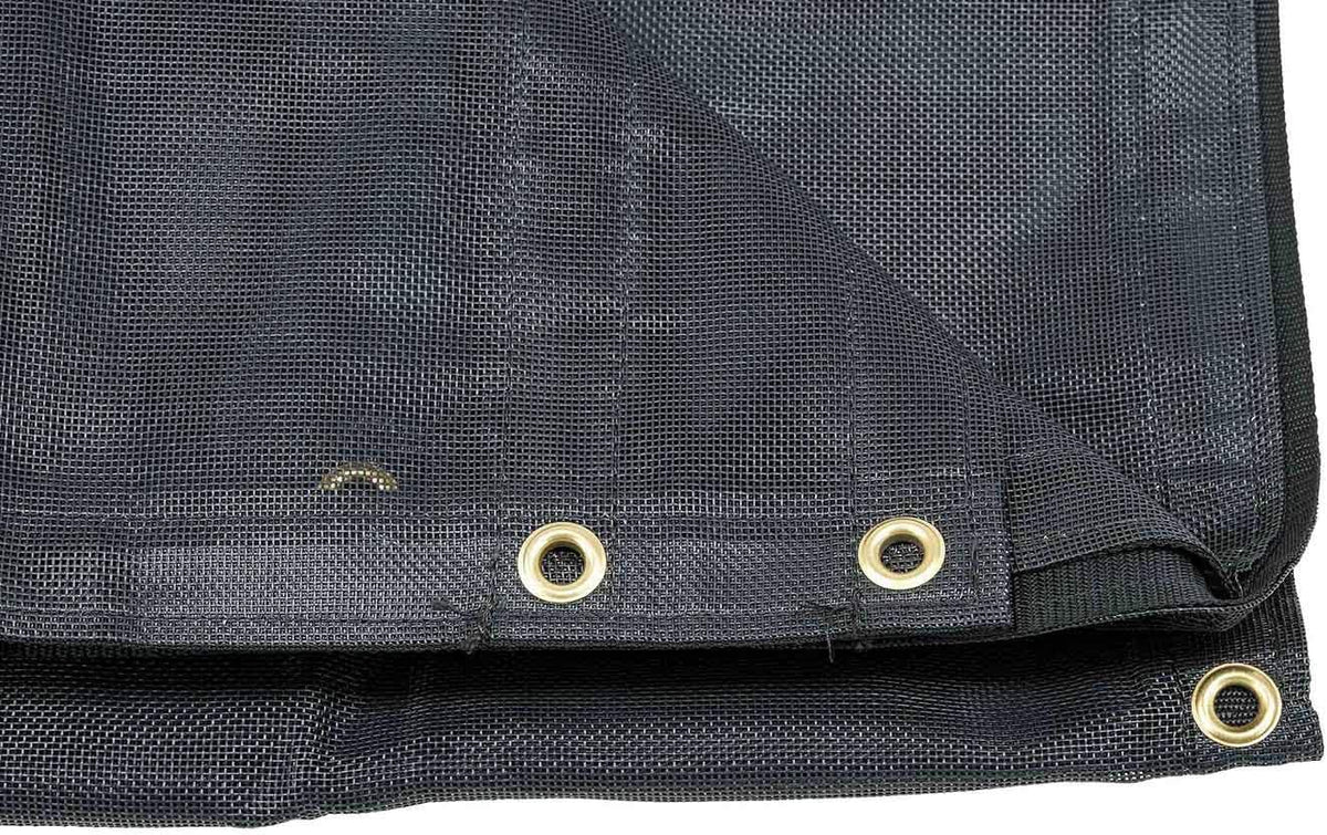 7' x 20' Vinyl Coated Mesh Tarps Cover with Double Pocket B72476