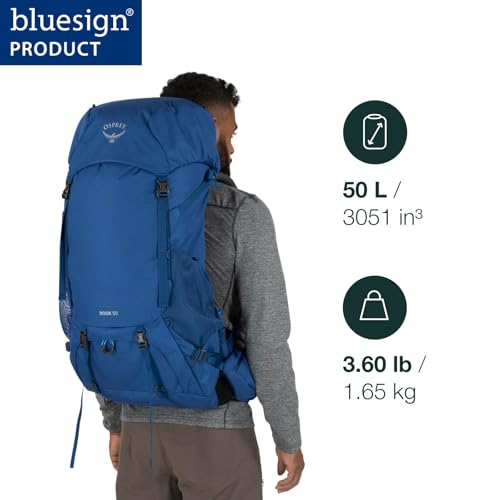50L Blue Backpacking Backpack K65140
