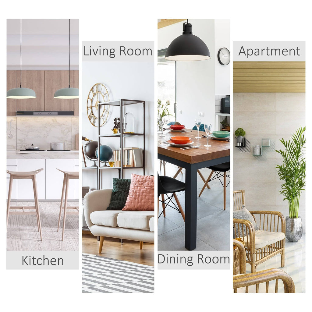 5 Piece Kitchen Table and 4 Stools Dining Set with Metal Legs G8596