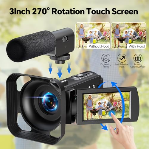 5K Video Camera Camcorder with 16x Digital Zoom I8252