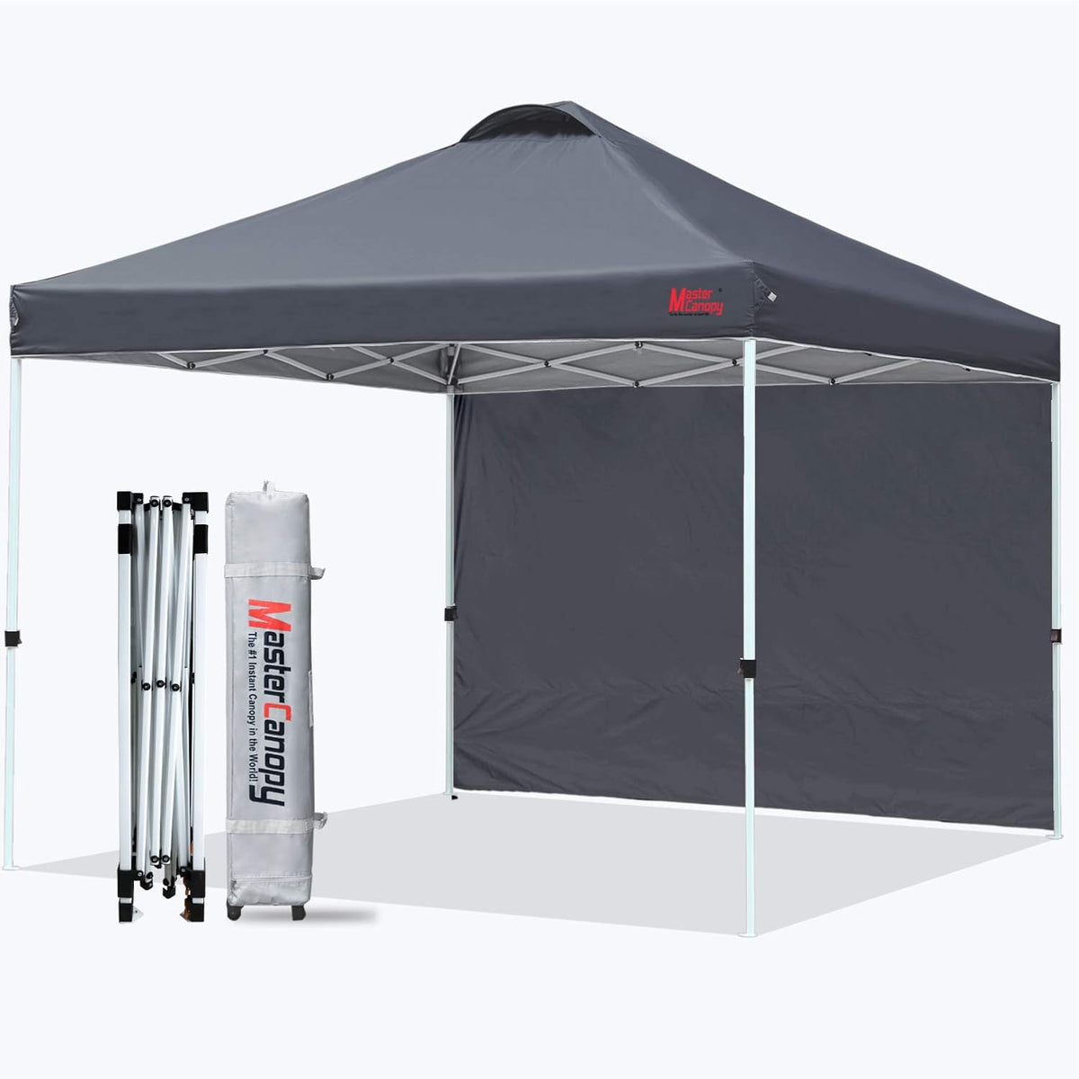 10'x10' Black Pop Up Canopy Tent with 1 Sidewall N831536