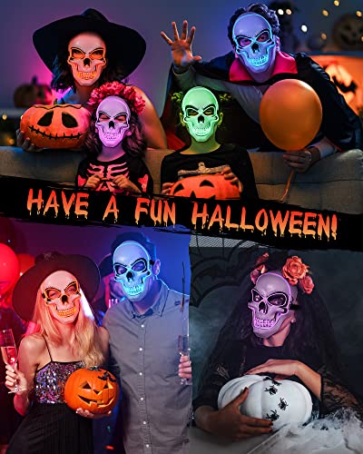 4 Pcs LED Light up Skull Mask E67281