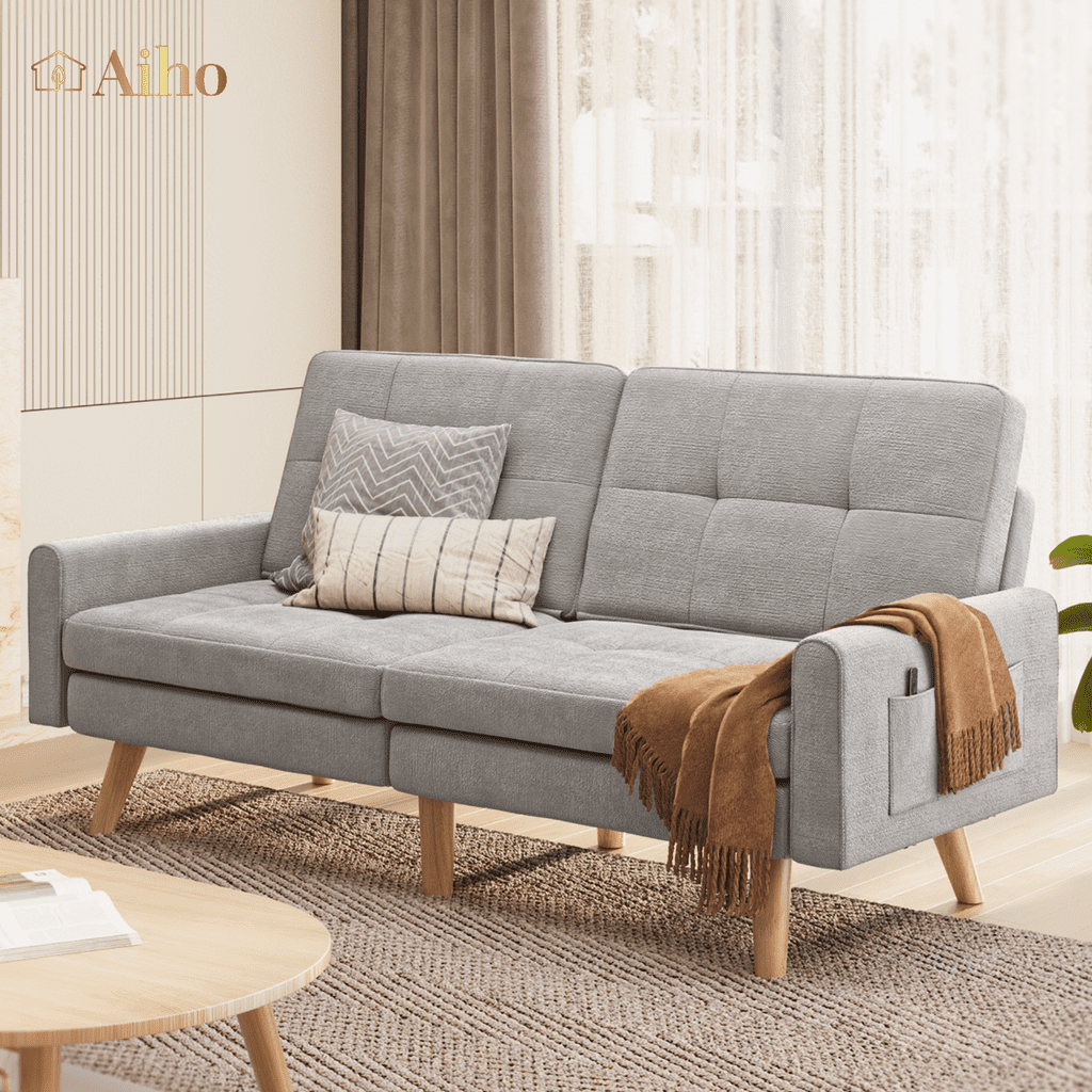 Dark Gray Convertible Futon Sofa Bed K6972