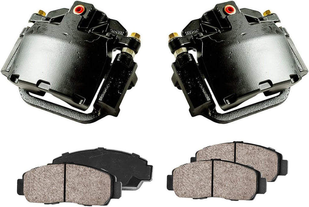 Black Powder Coated Calipers + Ceramic Brake Pads U374
