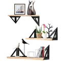 Set of 3 Solid Wood Wall Mounted Floating Shelf U75439