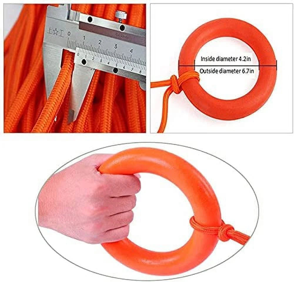 98.4FT Floating Throwing Rope Rescue Lifeline with Hand Ring F724