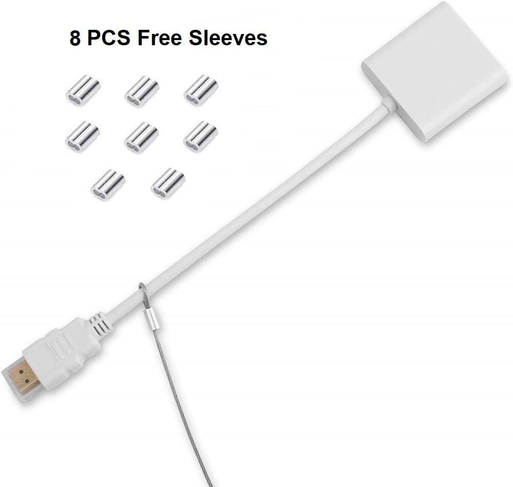 30 Pack 12 inch Adjustable Nylon Coating Security Cable Tether J8745