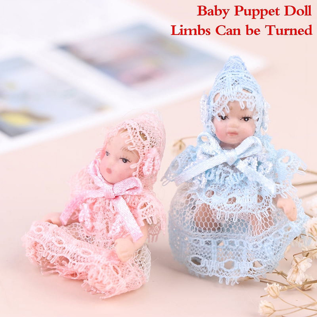 1:12 Dollhouse Miniature Baby Doll People Model Body Joints Moveable Doll R22357
