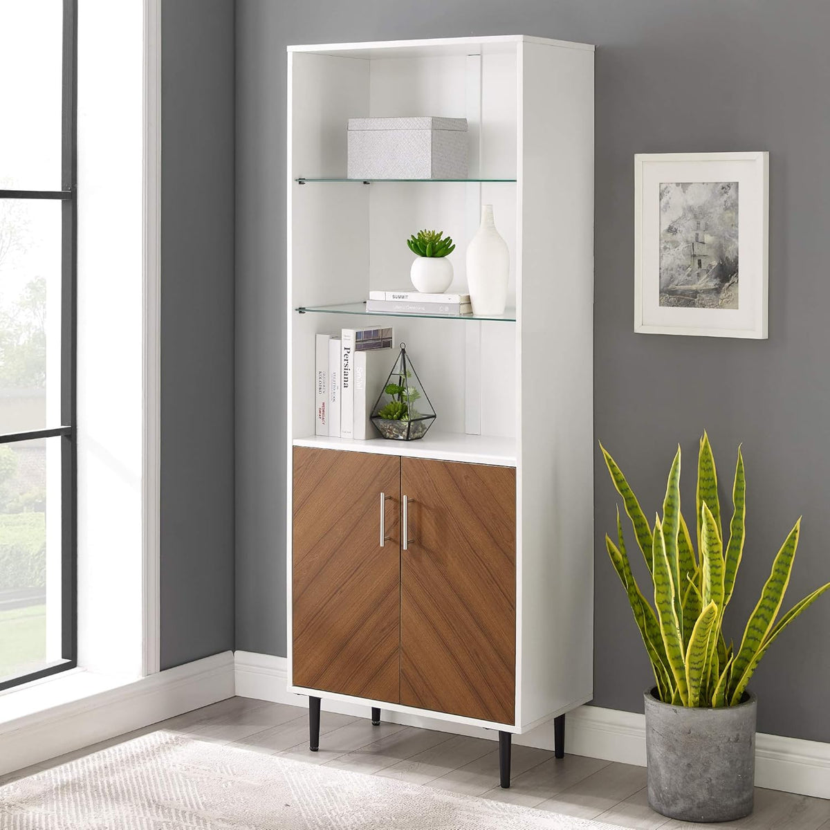 White 2 Door Accent Cabinet S82985