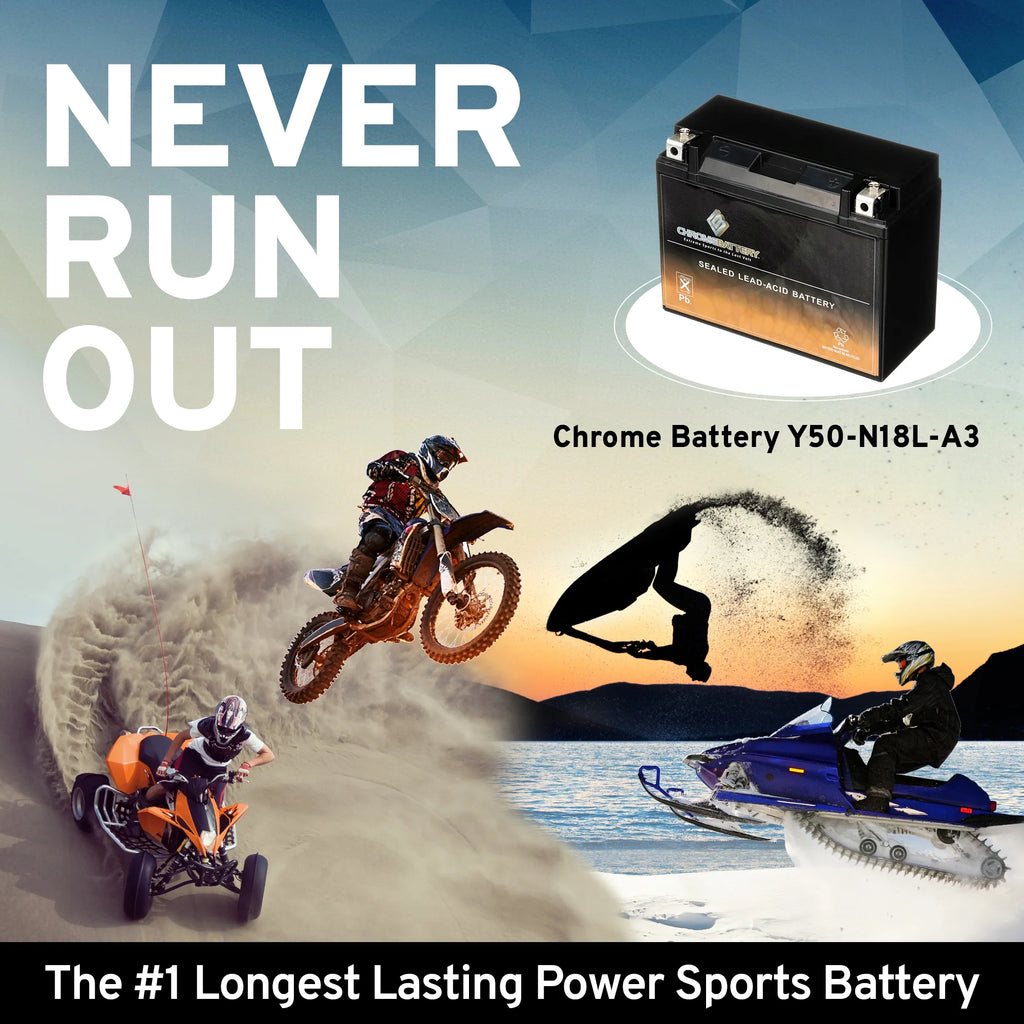 12 Volt 20 Ah 260 CCA Snowmobile Battery U500