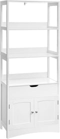 White Free Standing Storage Cabinet with 3 Shelves P76322