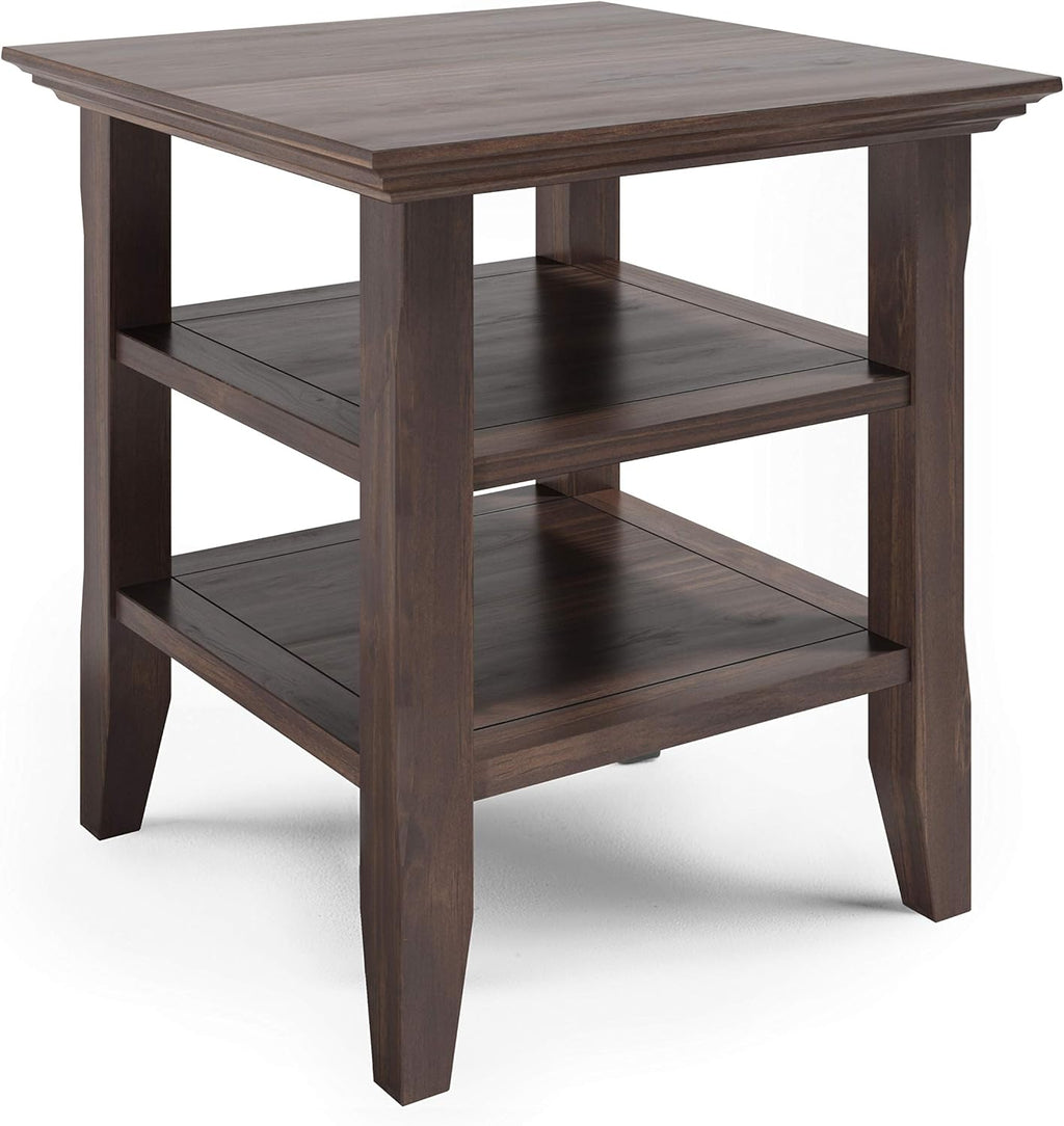 19 inch Rustic Natural Aged Brown End Table X328778