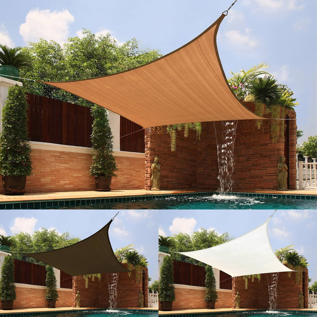 Beige Square Fabric Sun Shade B105525