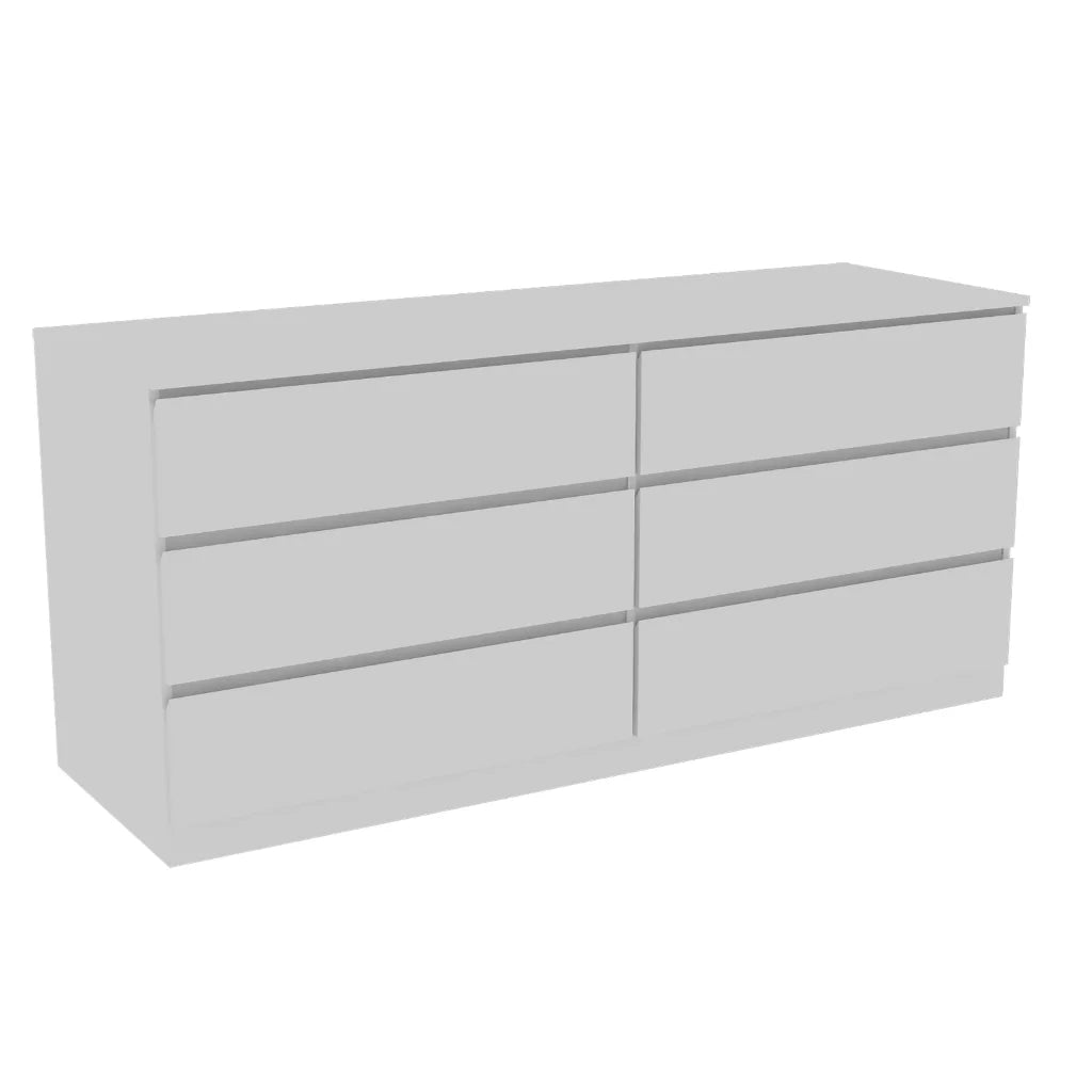 6 Drawer Double Dresser Light Gray J755705