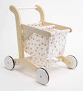 Wooden Shopping Cart Walker with Rolling Wheels E155221