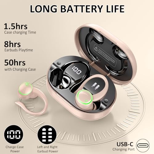 Wireless Bluetooth 5.4 Earbuds with ENC Noise Cancelling Mic, IP7 Waterproof X592