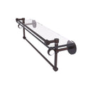 Glass Shelf with Gallery Rail and Towel Bar - Venetian Bronze / 22 inch U11489