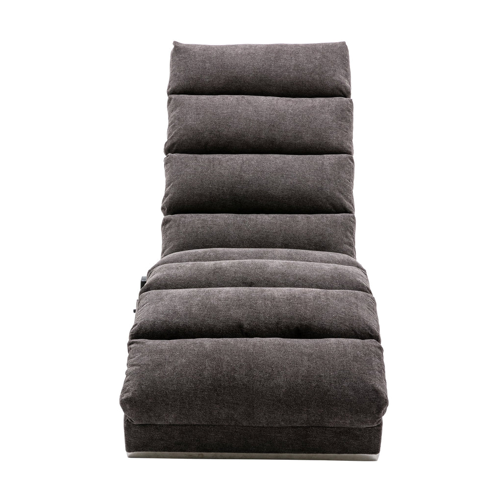 Dark Gray Linen Massage Recliner Chaise Chair O741