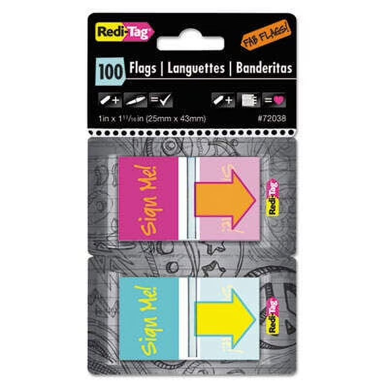 2PK Pop-Up Page Flags with Dispenser, 100/Pack F159805