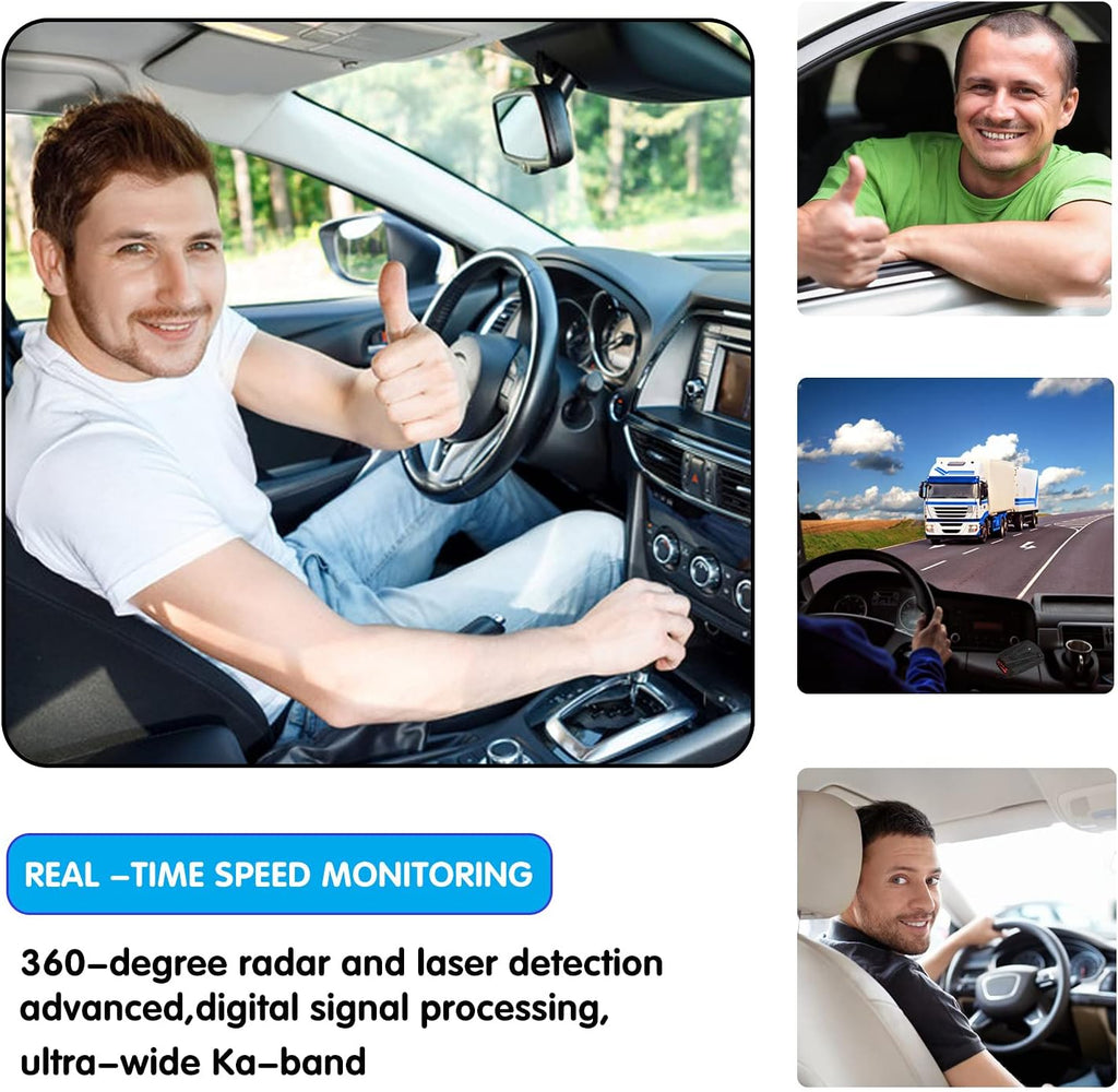 Black Radar Detector with Voice Prompt and LED Display S497013