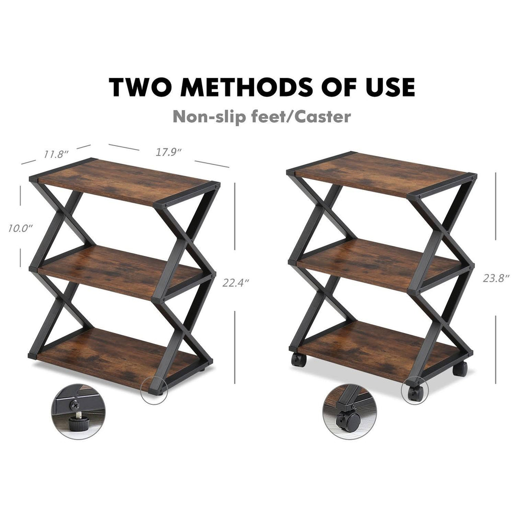 3 Tiers Wood and Metal Printer Stand E592