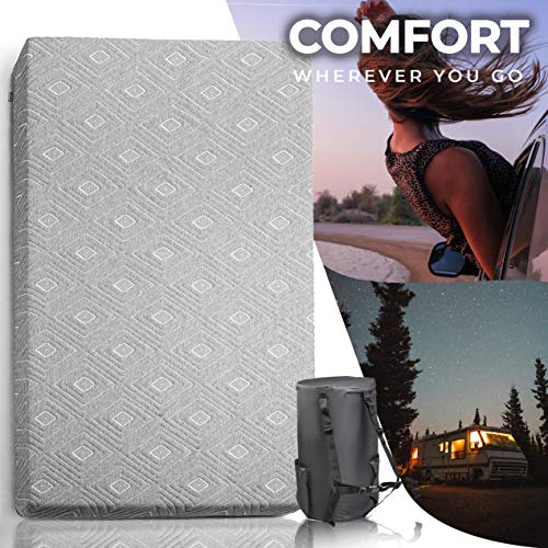 3" Cooling Gel Infused Memory Foam Travel Mattress with Carry Bag C8522