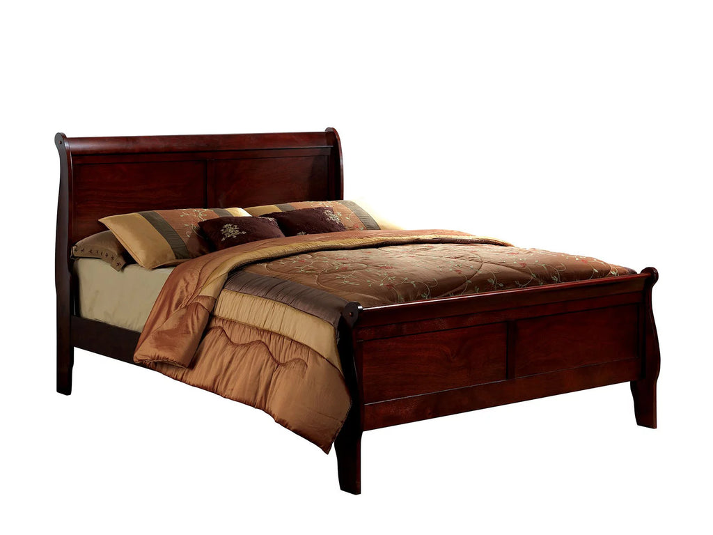 Queen Size Cherry Solidwood Sleigh Bed K749812