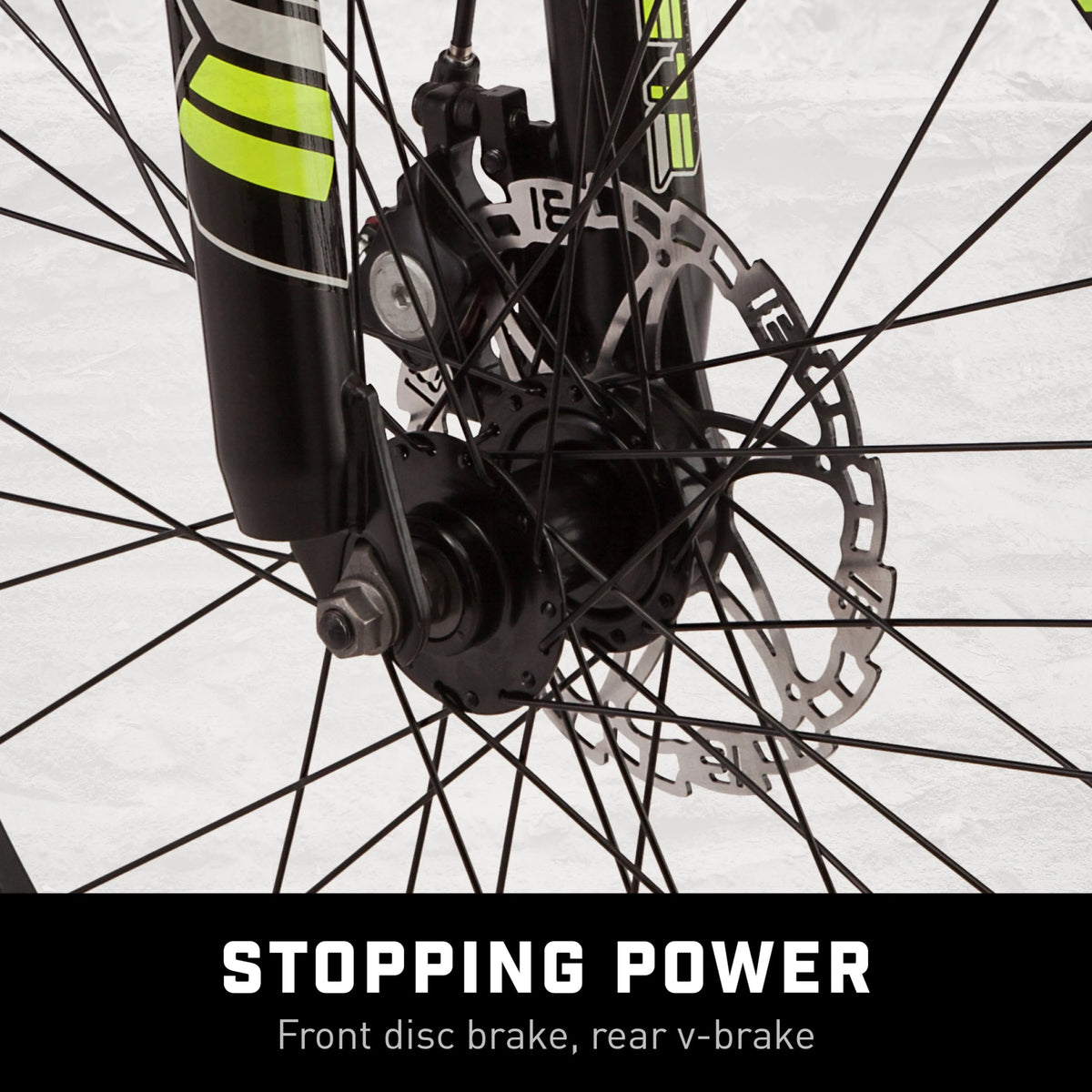 24-in. Mountain Bike, Black and Yellow, 21 Speeds M703870
