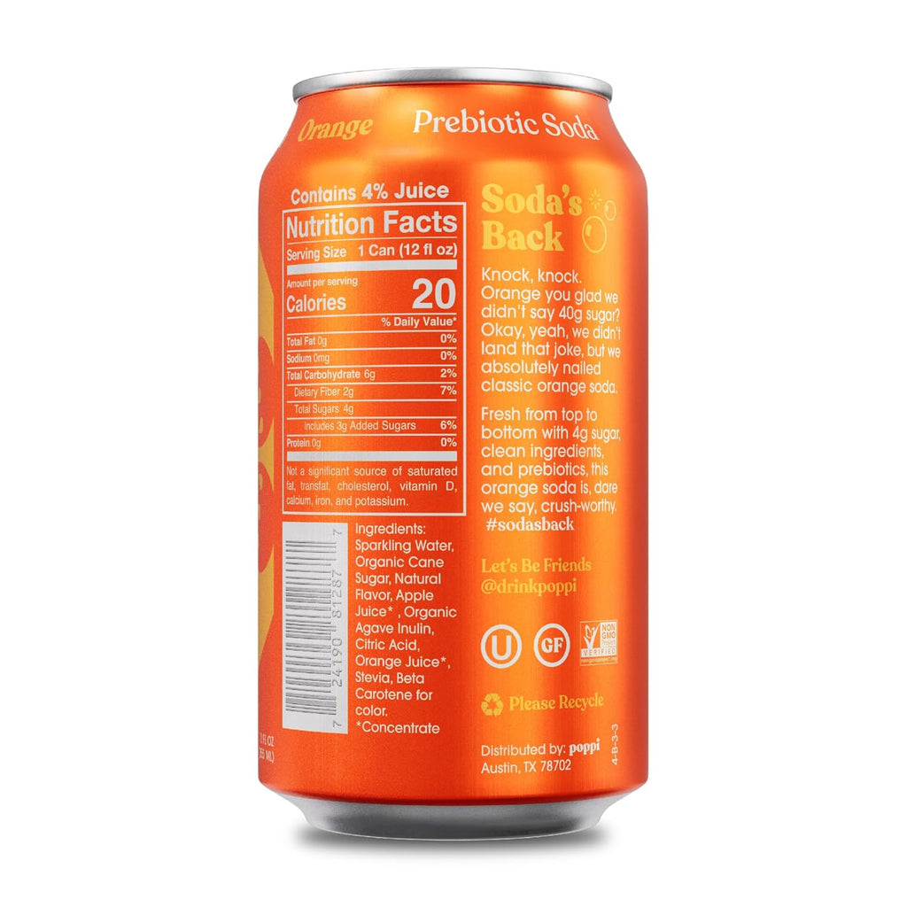 72-Pack Sparkling Prebiotic Soda, 12oz Y98016