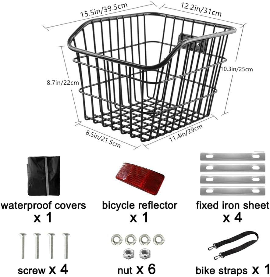 Rear Bike Basket with Waterproof Cover C155121