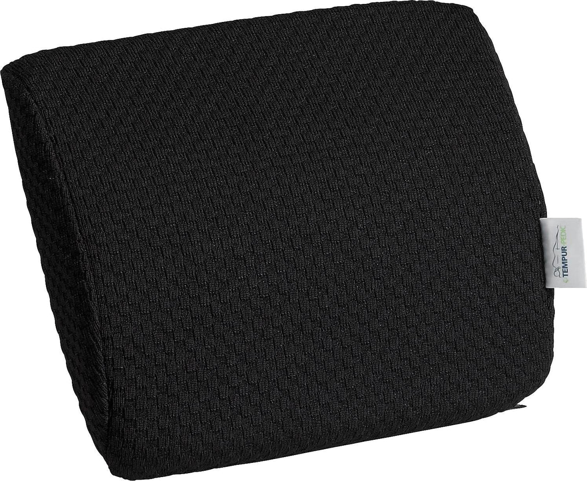Black Travel Lumbar Cushion with Fabric Cover V7678