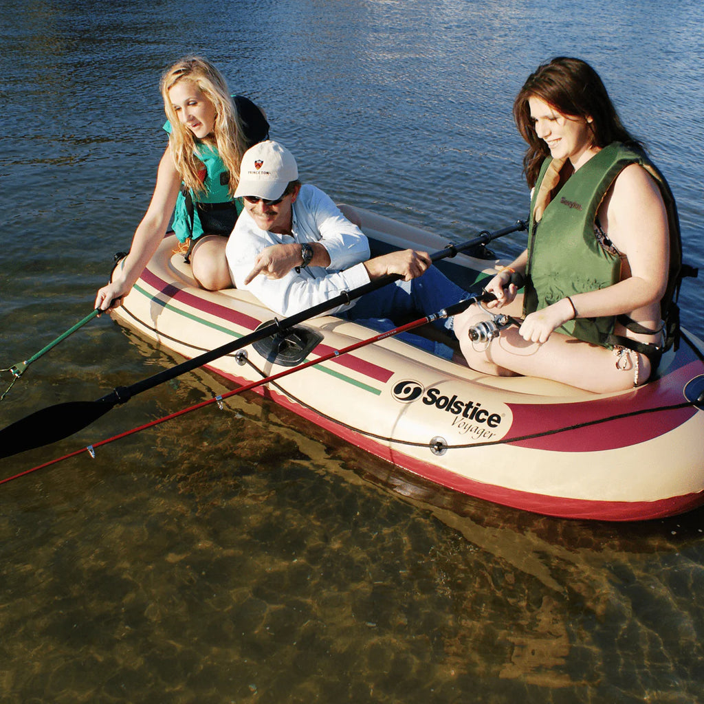 3-Person Inflatable Fishing Boat Kit with Oars and Pump F6928