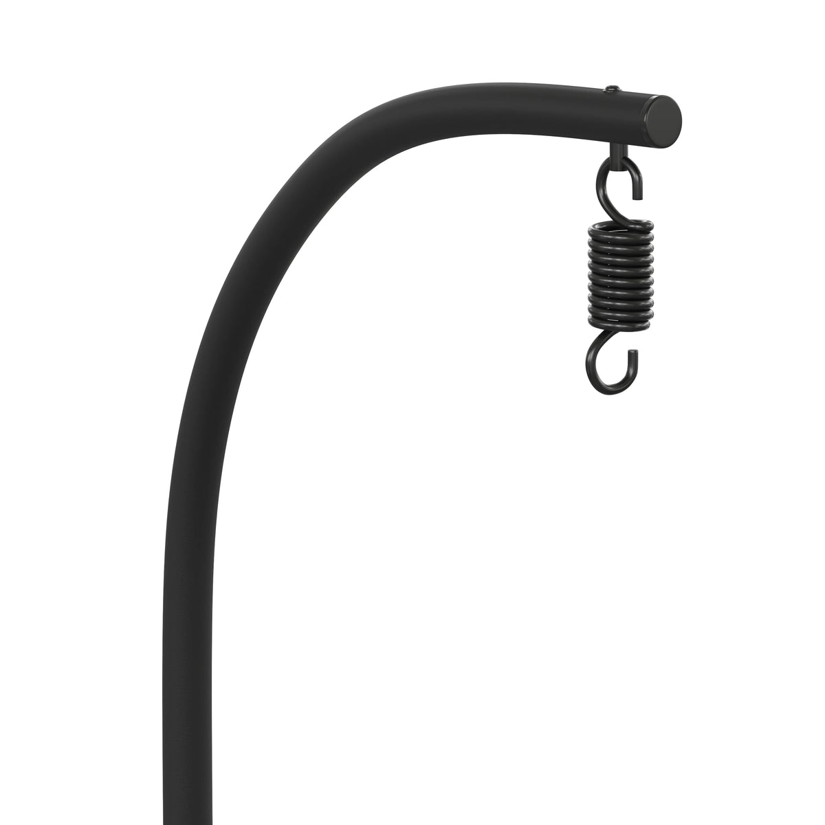 Black Powder Coated Steel Hanging Hammock Chair C-Stand with Spring Hook J247