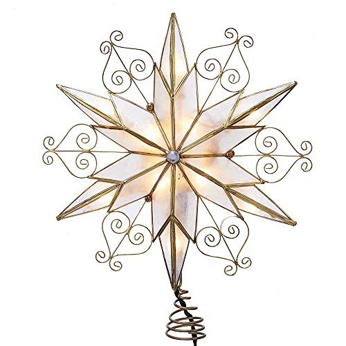 10-Light 6-Point Capiz Star Treetop Z2802