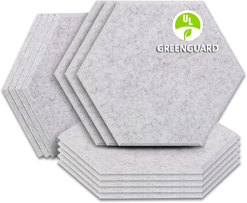 Hexagon Acoustic Panels 14 x 13 x 0.4 inches 12 Pack S1272