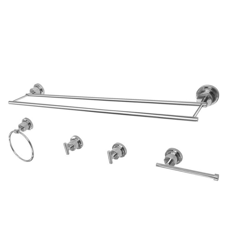 Polished Nickel 5 Piece Bathroom Accessory Set X6273
