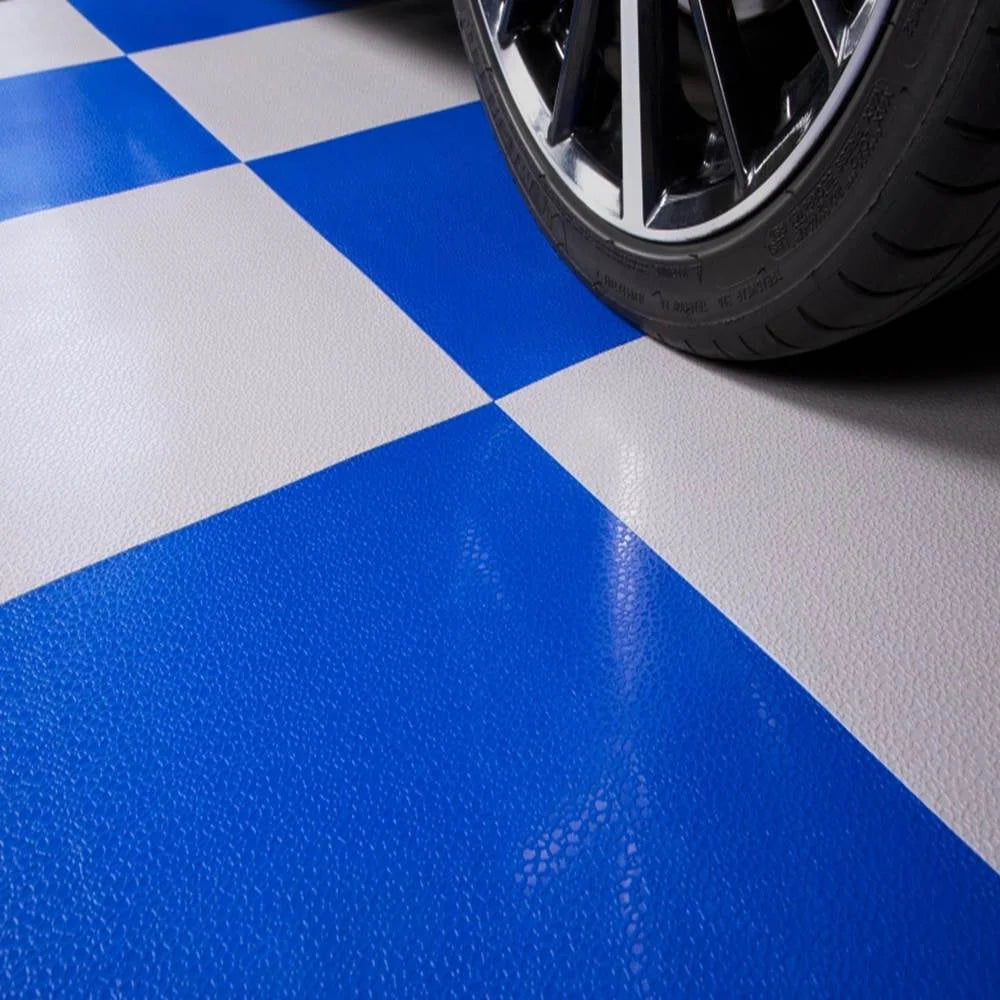 Black Coin Pattern Garage Flooring Tiles, 8 Tiles Y6721