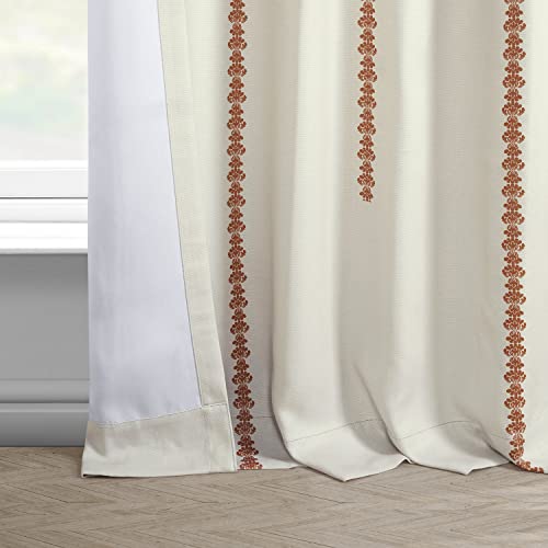 Room Darkening Curtains 50 X 108 Printed Linen Textured Black X8318