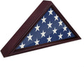 Flag Display Case 5 x 9.5' Mahogany Flag Shadow Box J516