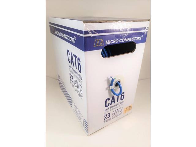 500ft Solid Shielded Cat6 Bulk Ethernet Cable Blue O471063